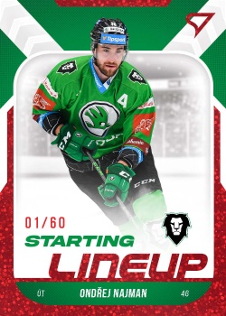Ondrej Najman Mlada Boleslav Tipsport ELH 2022/23 SportZoo 2. serie Starting LINEUP 2nd PERIOD /60 #SL-23